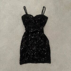 black sequence patterned dress. Size Small.